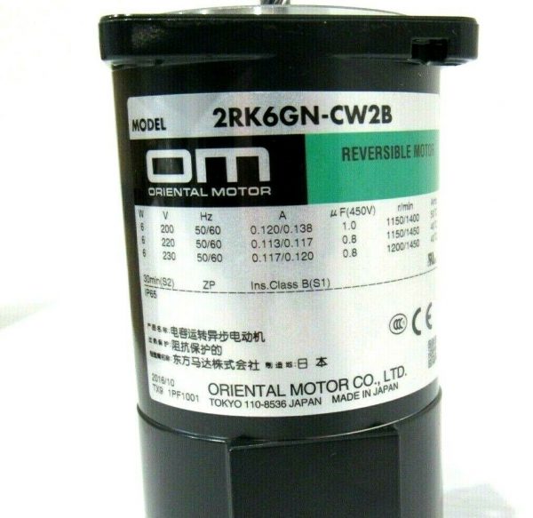 NEW ORIENTAL MOTOR 2RK6GN-CW2BJ REVERSABLE MOTOR 2RK6GNCW2BJ - Image 4