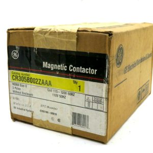NEW SEALED GENERAL ELECTRIC CR305B002ZAAA MAGNETIC CONTACTOR 3POLE CR305B002