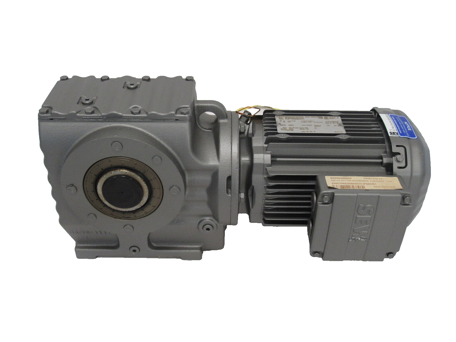 NEW SEW EURODRIVE SA67 DRE80M4/DH GEAR MOTOR 121.33:1 SA67DRE80M4DH - Image 3