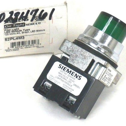 NEW SIEMENS 52PL4M3 GREEN LED PILOT LIGHT
