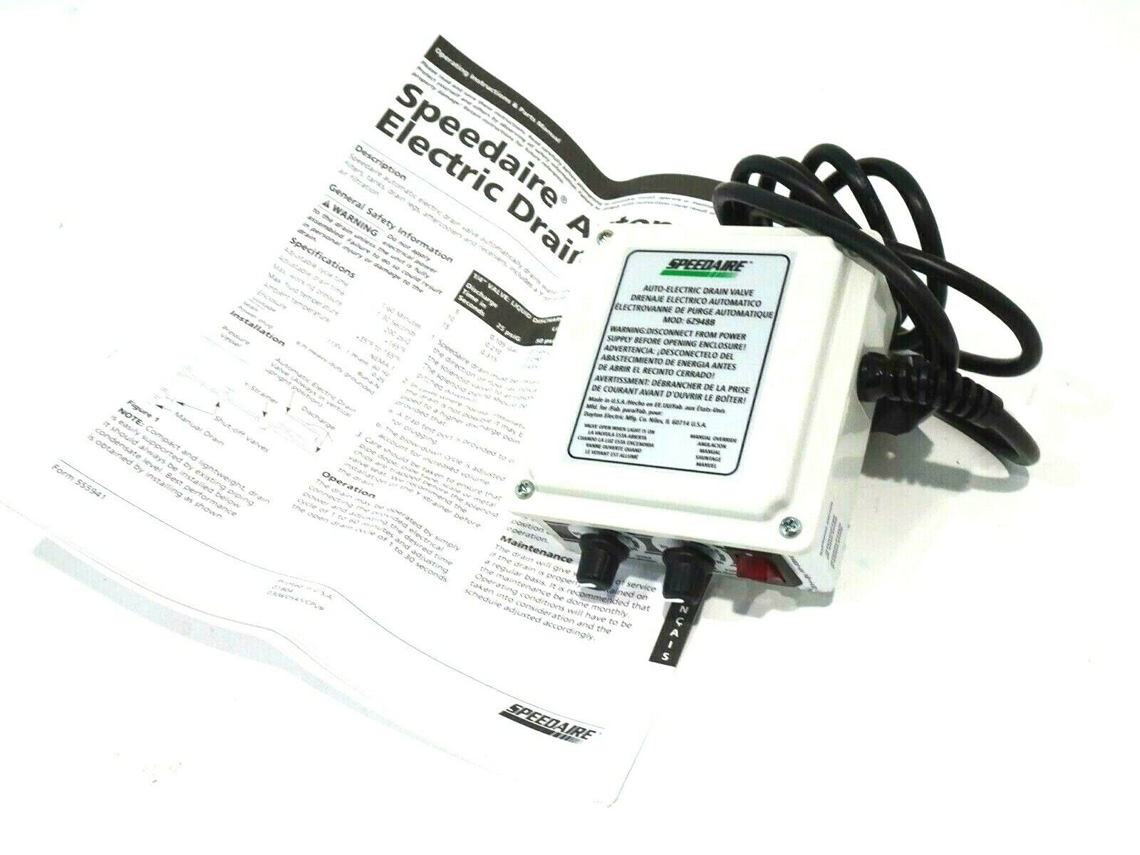 NEW SPEEDAIRE 6Z948B AUTOELECTRIC DRAIN VALVE SB Industrial Supply, Inc.