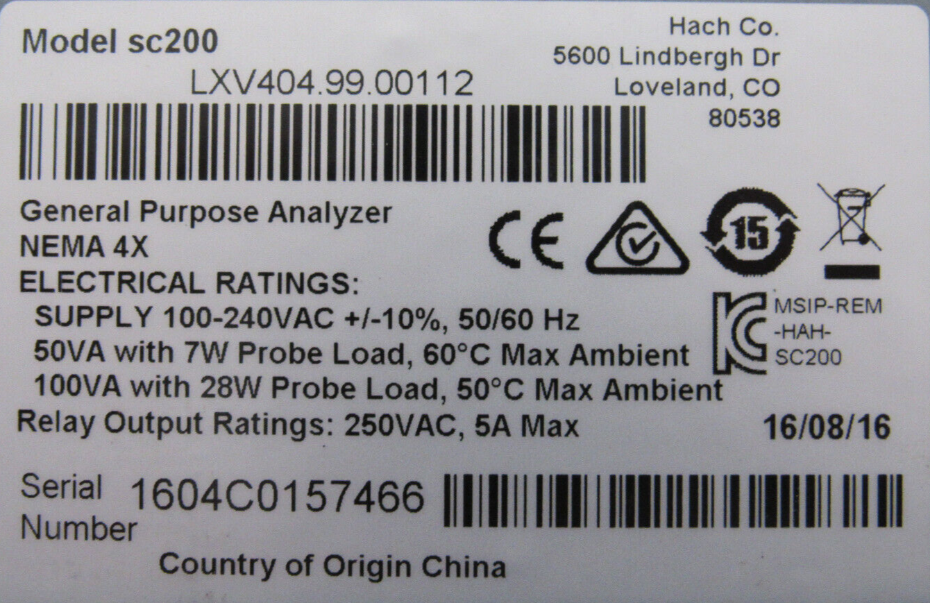 USED HACH SC200 UNIVERSAL CONTROLLER LXV404.99.00112 - Image 4