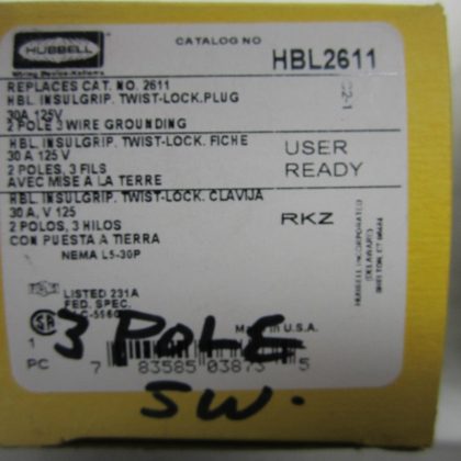 2 NEW HUBBELL HBL2611 CONNECTOR