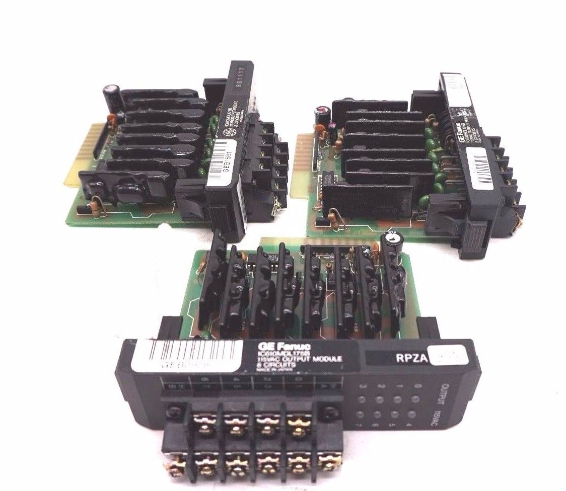 3 USED GE FANUC IC610MDL175B OUTPUT MODULES
