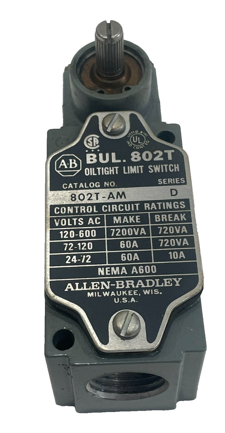 ALLEN BRADLEY 802T-AM OIL TIGHT LIMIT SWITCH SER. D 802TAM NEW, SURPLUS - Image 3