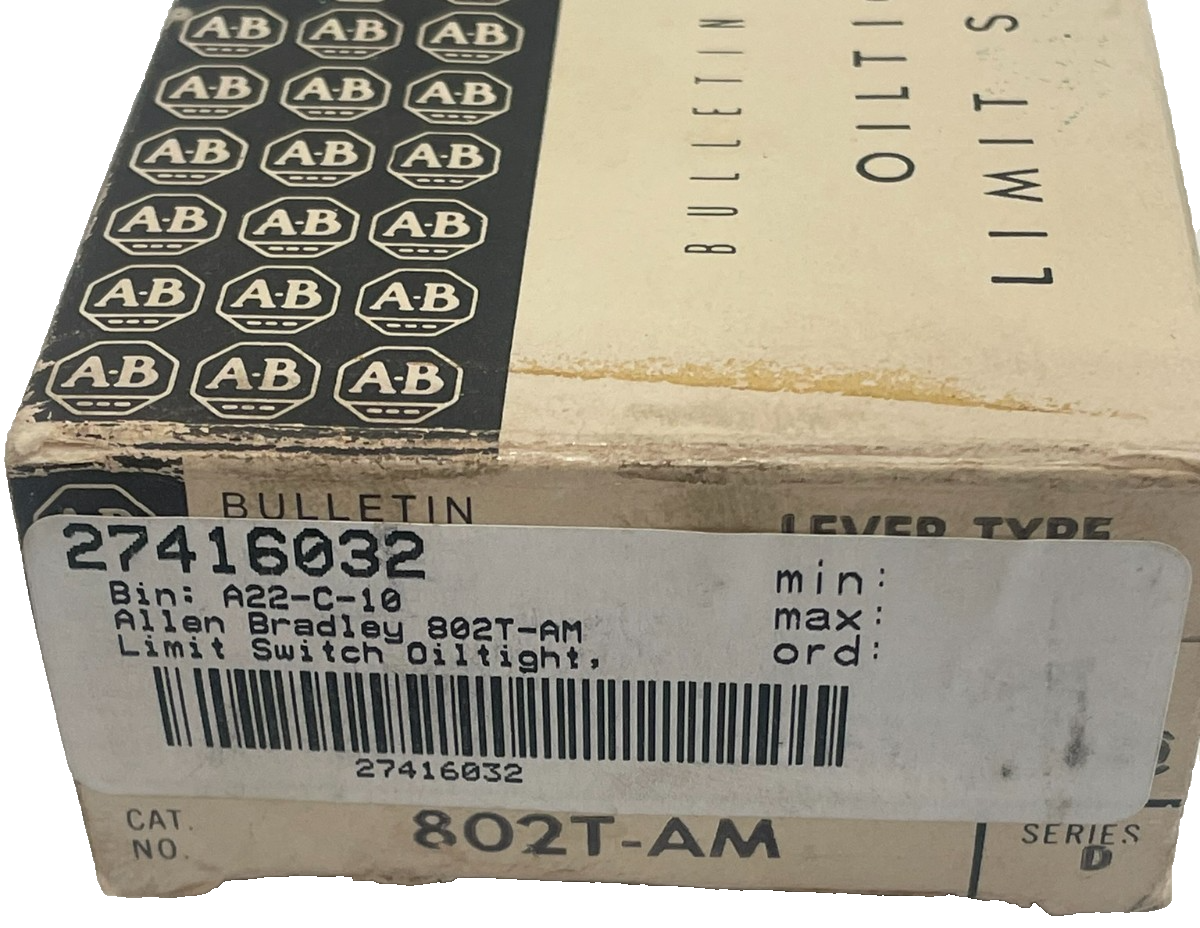 ALLEN BRADLEY 802T-AM OIL TIGHT LIMIT SWITCH SER. D 802TAM NEW, SURPLUS - Image 6