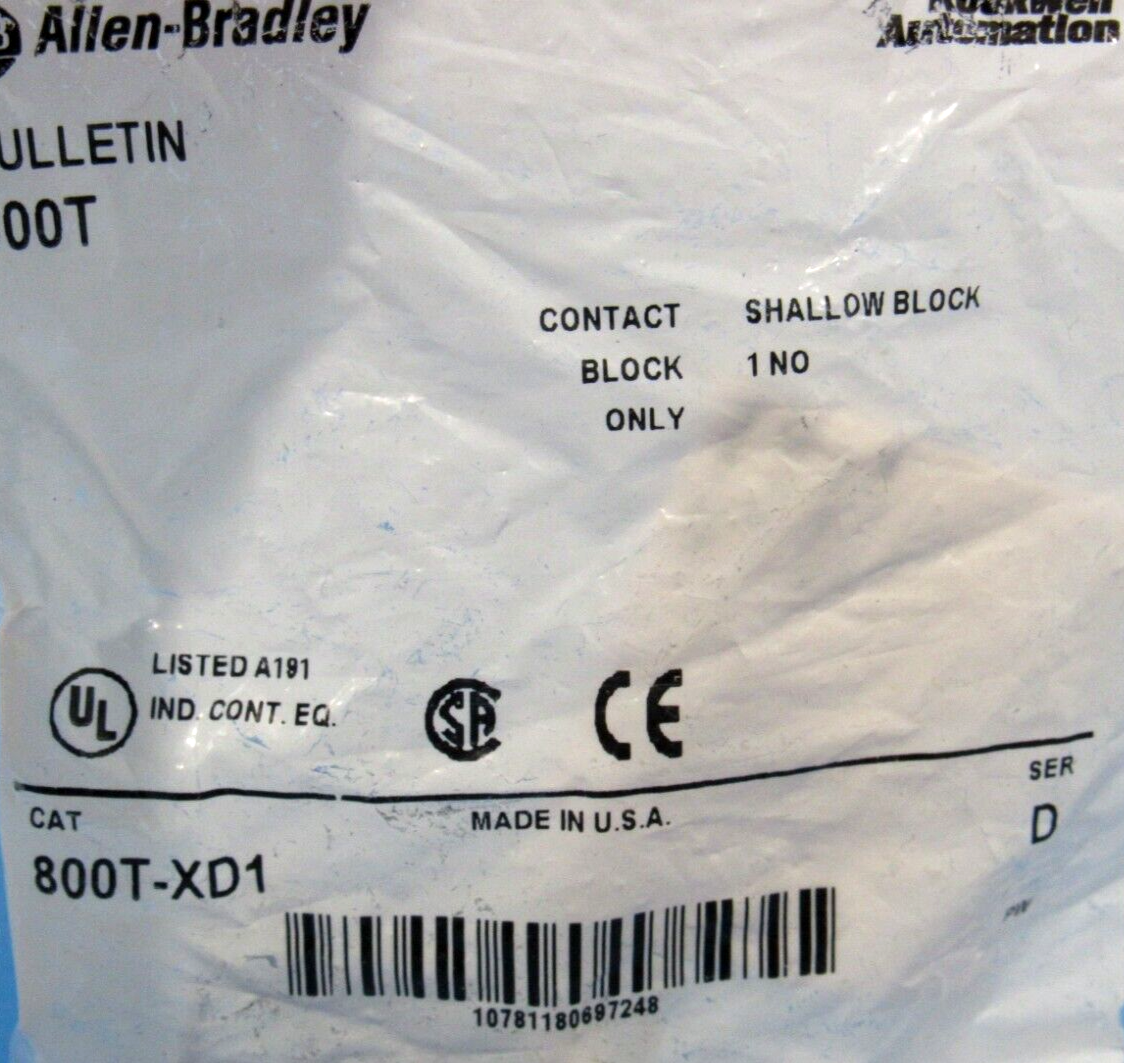 LOT OF 3 NEW ALLEN BRADLEY 800T-XD1 CONTACT BLOCKS SER.D 800TXD1 - Image 4
