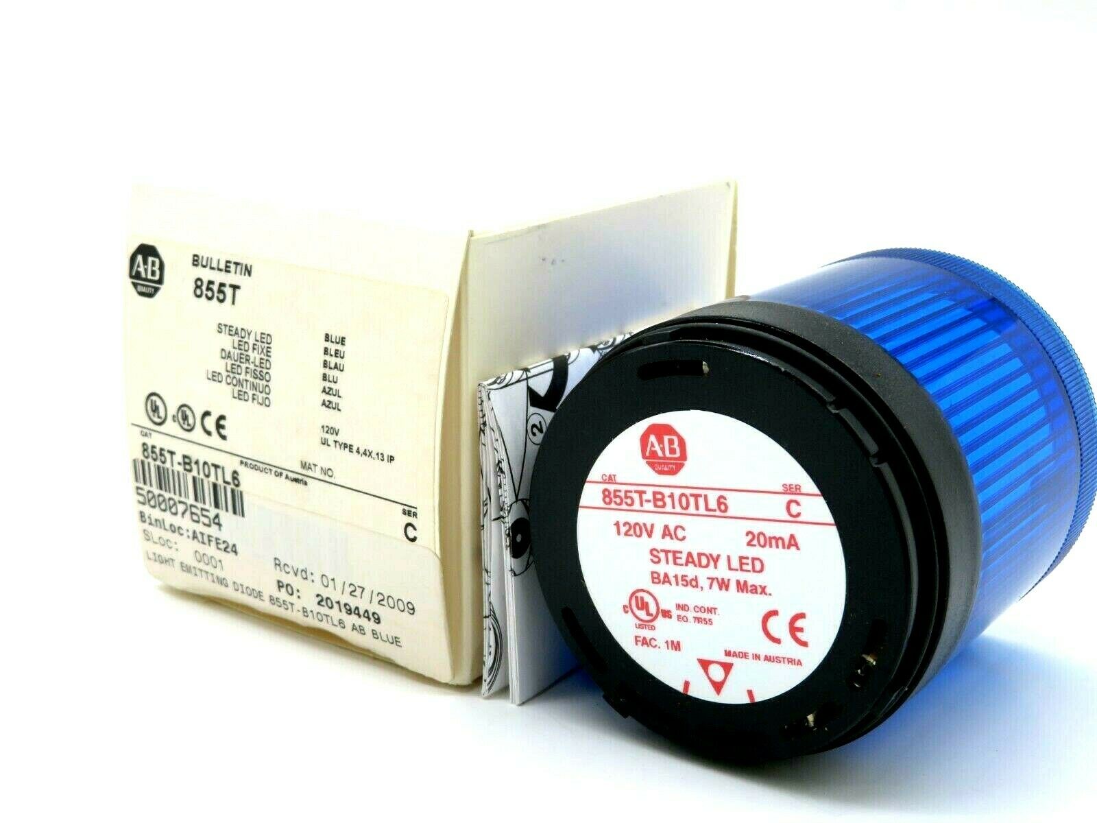 NEW ALLEN BRADLEY 855T-B10TL6 STACK LIGHT SERIES C 855TB10TL6