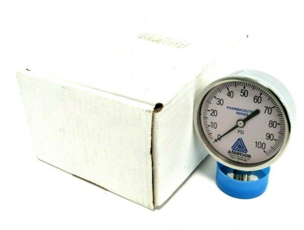 NEW ANDERSON EM071010041021A PRESSURE GAUGE 0-100 PSI