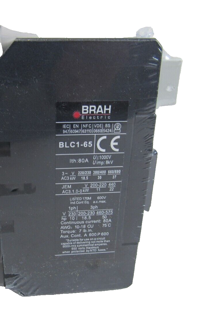 NEW BRAH BLC1D6511-G6 AC CONTACTOR 41HP 460V BLC1D6511G6 - Image 5