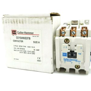 NEW CUTLER HAMMER CE15HNS3TB CONTACTOR SIZE H 3 POLE24V 50/60HZ