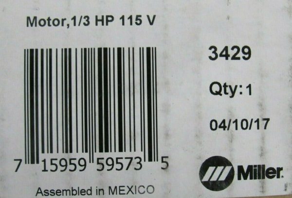 NEW MILLER 5KH32GN5637MX MOTOR 1/3HP 100-120/200-240V 1725/1425RPM 1/2" 3429 - Image 5