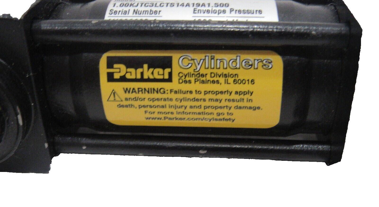 NEW PARKER 1H000050775 PNEUMATIC CYLINDER 1.00KJTC3LCTS14A19A1.500 - Image 3