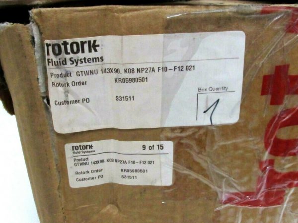 NEW ROTORK MODEL GT RCR GTWNU PNEUMATIC ACTUATOR GTWNU143X90K08NP27AF10F12021 - Image 3