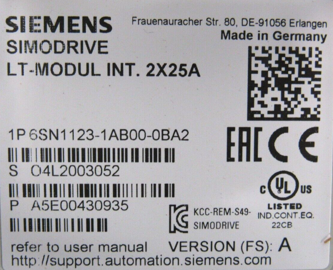 NEW SIEMENS 6SN1123-1AB00-0BA2 SIMODRIVE 611 POWER MODULE 6SN11231AB000BA2 - Image 4