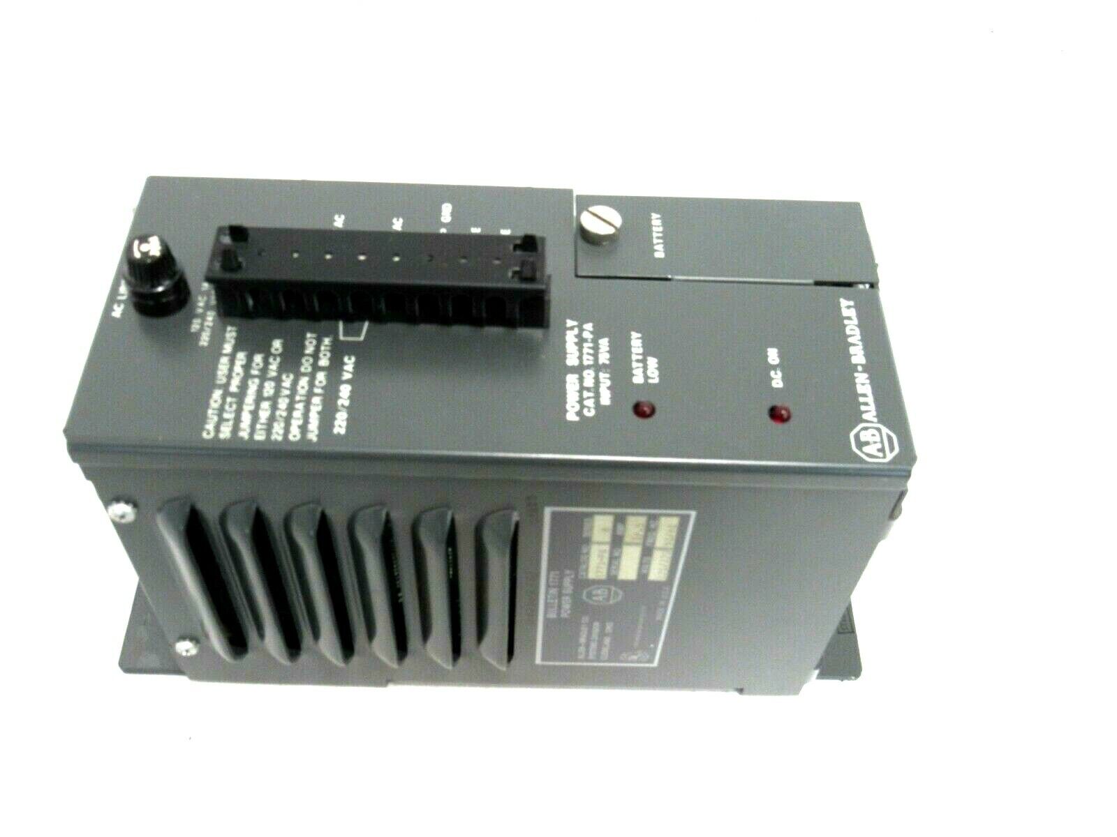 USED ALLEN BRADLEY 1771-PA POWER SUPPLY SER.B 1771PA - Image 3