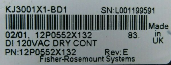 USED FISHER ROSEMOUNT DELTA V 12P0552X132 INPUT MODULE KJ3001X1-BD1 REV E - Image 5