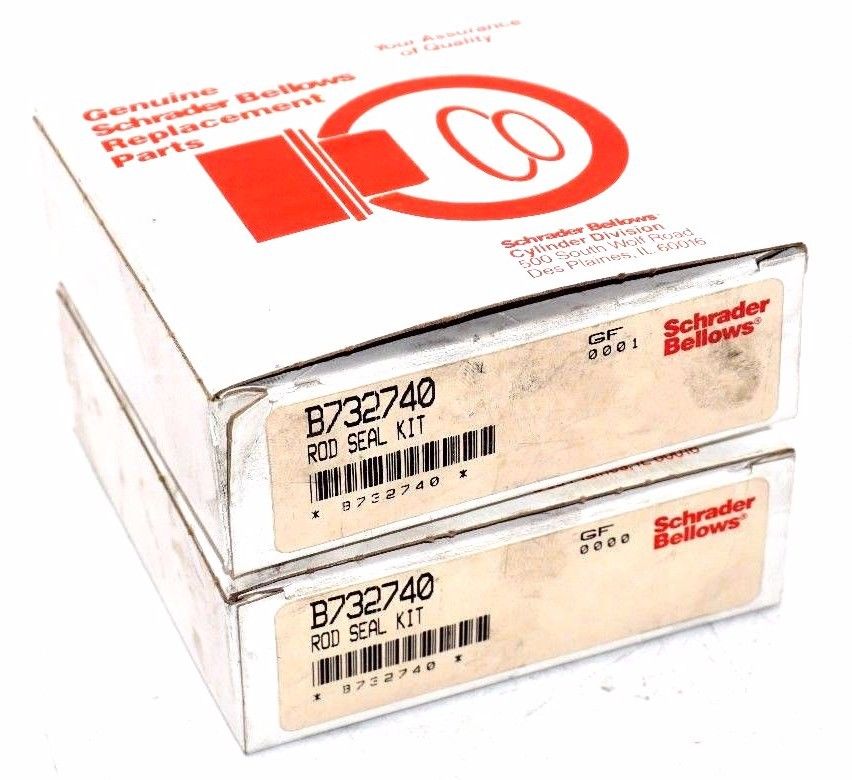 2 NEW SCHRADER BELLOWS B732740 ROD SEAL KITS