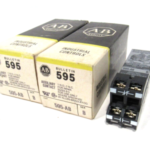LOT OF 2 NEW ALLEN BRADLEY 595-AB AUXILIARY CONTACT SER.B 595AB