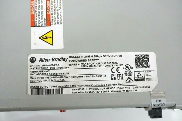 NEW ALLEN BRADLEY 2198-H008-ERS KINETIX 5500 6.3 AMP SERVO DRIVE 2198H008ERS - Image 8
