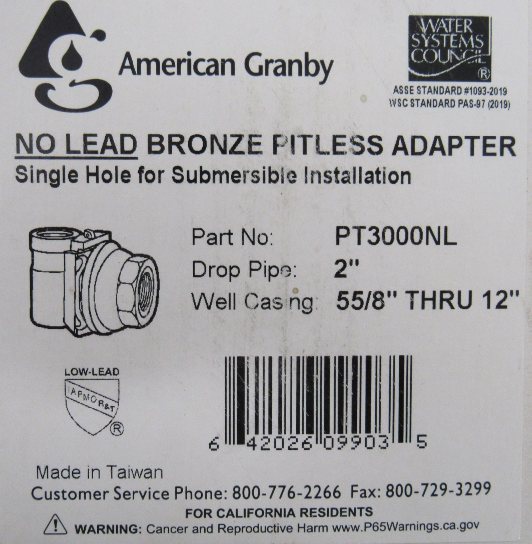 NEW AMERICAN GRANBY PT3000NL BRONZE PITLESS ADAPTER - Image 4