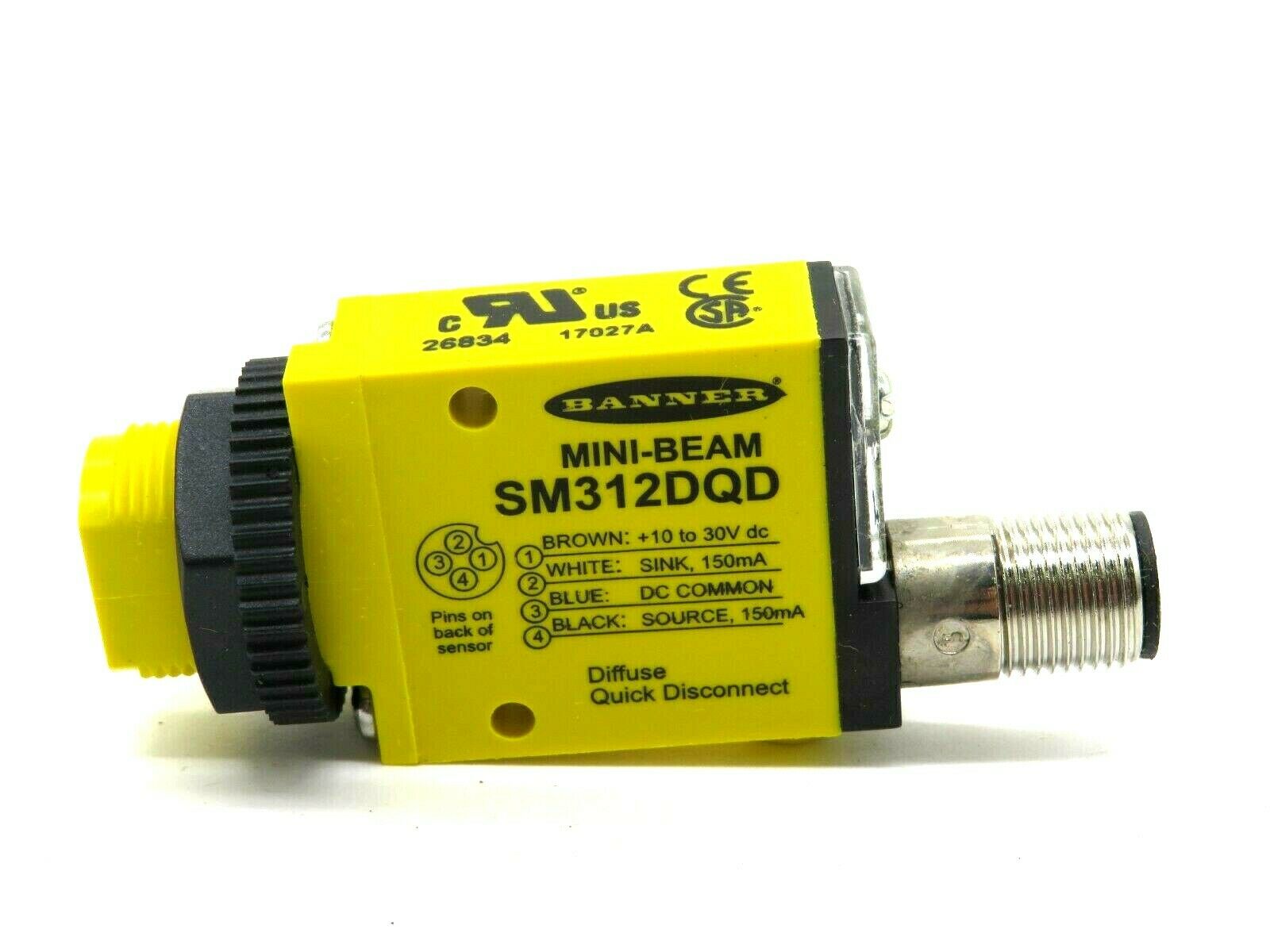 NEW BANNER ENGINEERING SM312DQD PHOTOELECTRIC SENSOR 26834 - Image 3