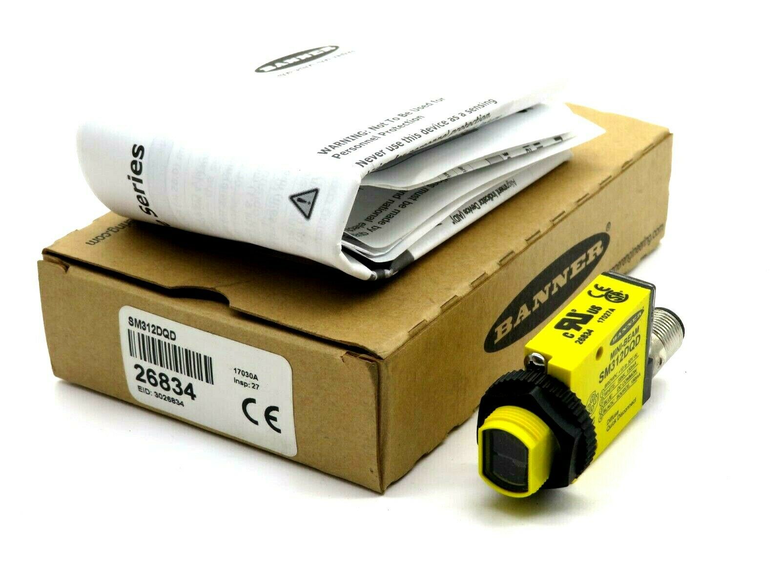 NEW BANNER ENGINEERING SM312DQD PHOTOELECTRIC SENSOR 26834