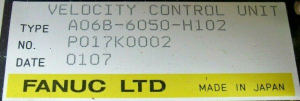 NEW FANUC A06B-6050-H102 VELOCITY CONTROL UNIT A06B6050H102 - Image 5