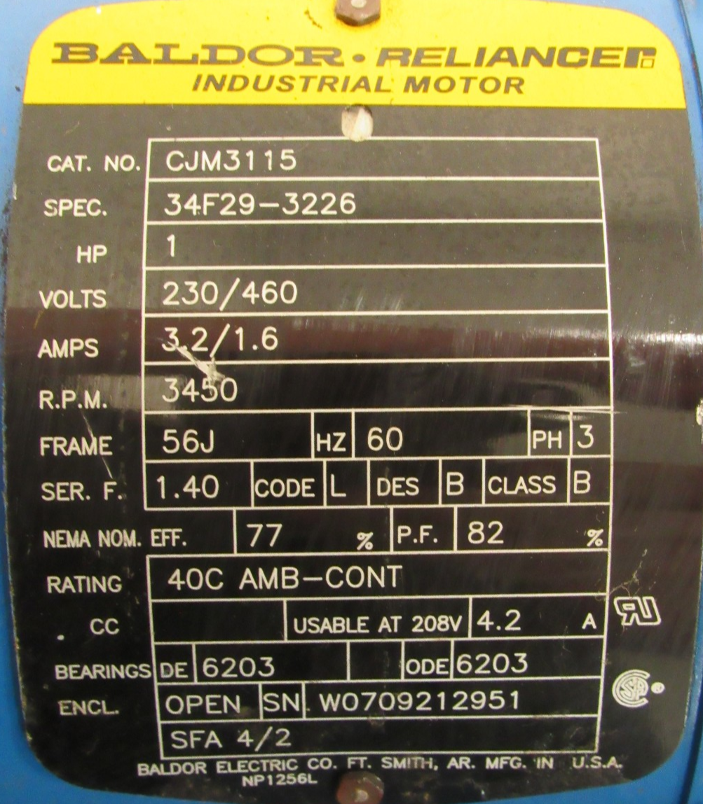NEW GOULDS 1BF21034 PUMP 1HP 1 x 1-1/4-5 230/460V 3642 - Image 5