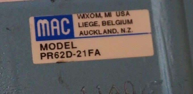 NEW MAC PR62D-21FA SOLENOID REGULATOR VALVE PR62D21FA - Image 3