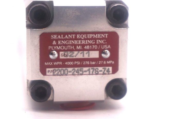 NEW SEALANT EQUIPMENT & ENGINEERING 2200-245-176-Z4 VALVE 2200245176Z4 - Image 3