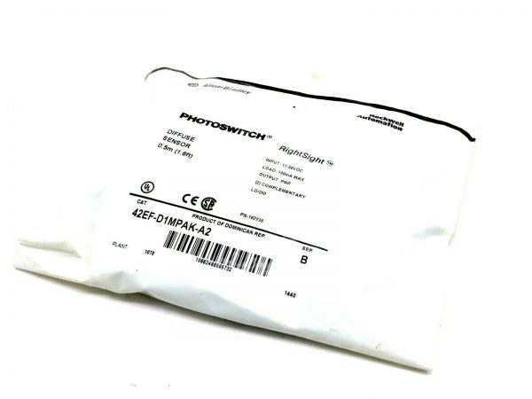 NEW SEALED ALLEN BRADLEY 42EF-D1MPAK-A2 DIFFUSE SENSOR 42EFD1MPAKA2 SER B