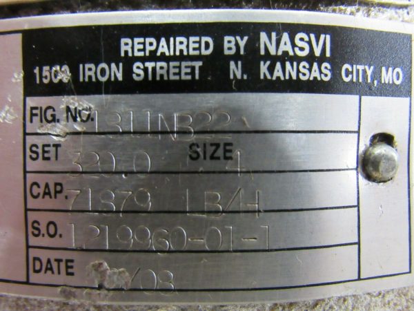 REFURBISHED CONSOLIDATED 1811NB-22-3X SAFETY RELIEF VALVE 320 PSI SIZE 4 - Image 5