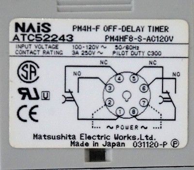 MATSUSHITA ELECTRIC PM4HF8-S-AC120V PM4HF8SAC120V USED TESTED CLEANED 