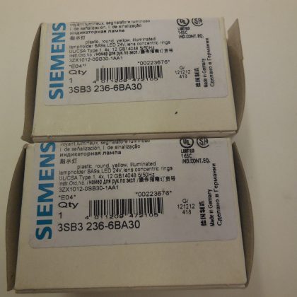 2 NEW SIEMENS 3SB3236-6BA30 PILOT LIGHT 3SB32366BA30