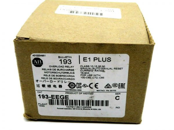 NEW ALLEN BRADLEY 193-EEGE OVERLOAD RELAY 18/90AMP SER C 193EEGE - Image 6
