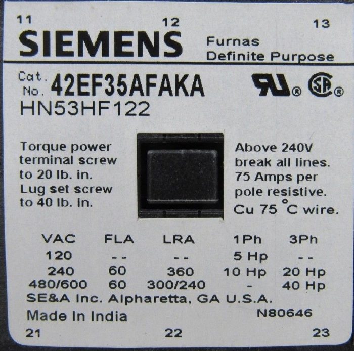 NEW CARRIER HN-53HF-122 CONTACTOR HN53HF122 42EF35AFAKA - Image 4