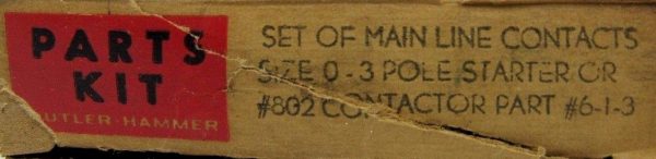NEW CUTLER HAMMER 6-1-3 CONTACT KIT 613 #802 3 POLE SIZE 0 - Image 4