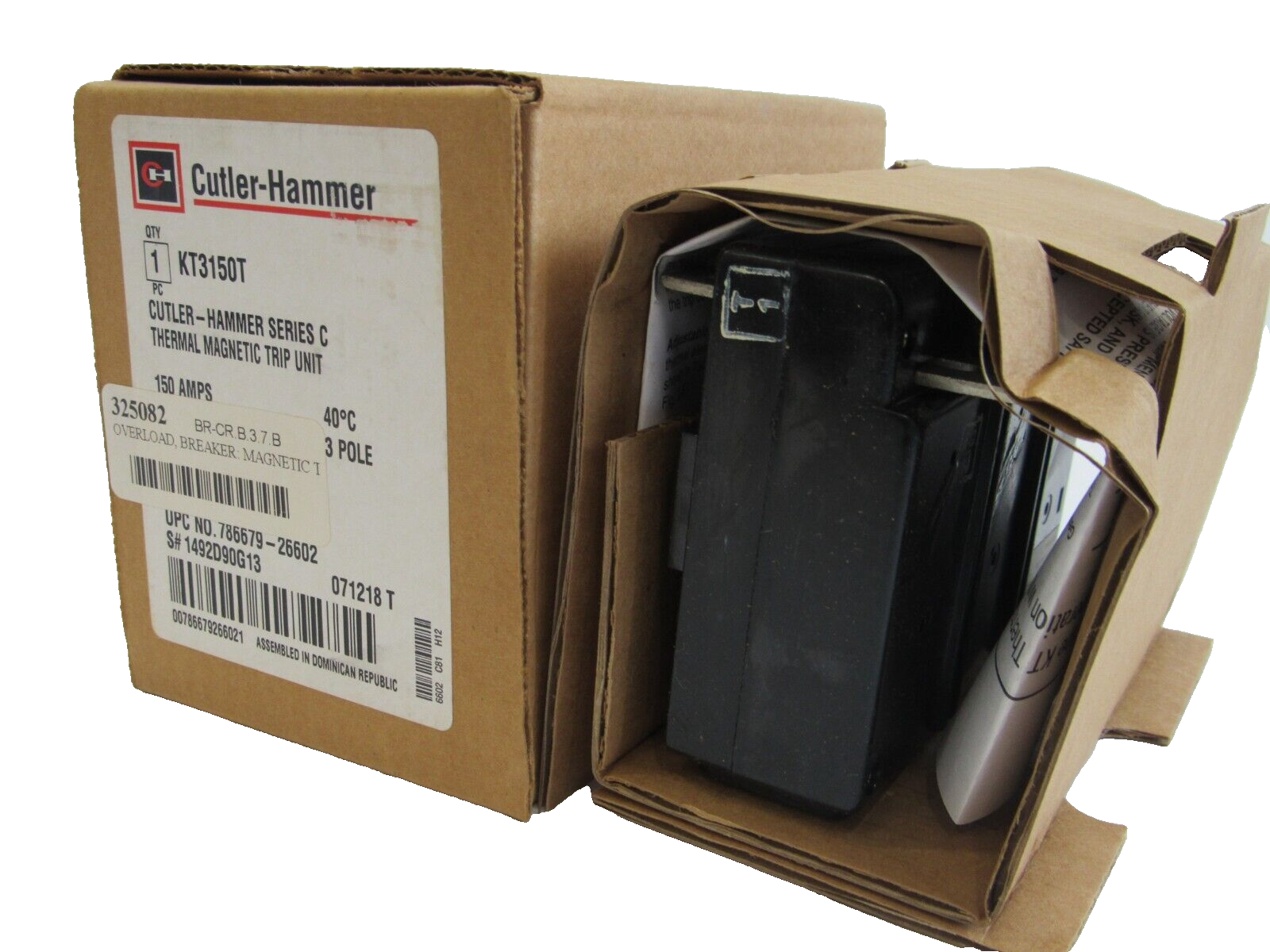 NEW CUTLER HAMMER KT3150T MAGNETIC TRIP UNIT 150AMP 3 POLE
