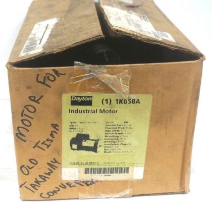 NEW DAYTON INDUSTRIAL MOTOR 1K058A 1725RPM 60HZ 1/4HP