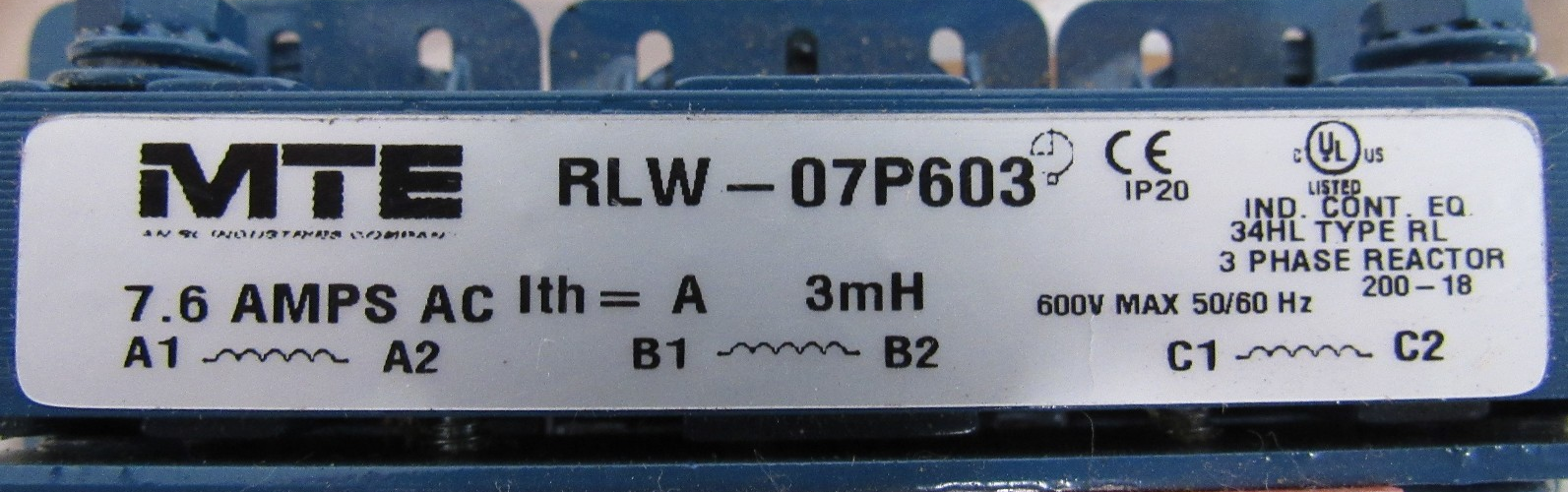 NEW EATON DR1-26D8-05 LINE REACTOR RLW-07P603 DR126D805 - Image 4