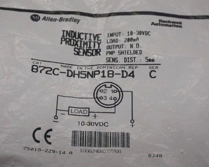 NEW SEALED ALLEN BRADLEY 872C-DH5NP18-D4 PROXIMITY SENSOR 872CDH5NP18D4 SERIES C - Image 3