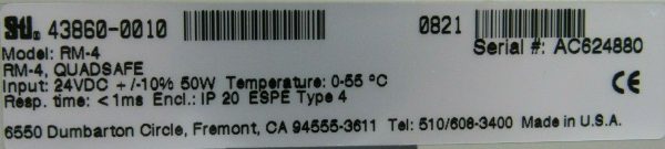 NEW STI 43860-0010 QUADSAFE RM-4 CONTROLLER 438600010 - Image 5