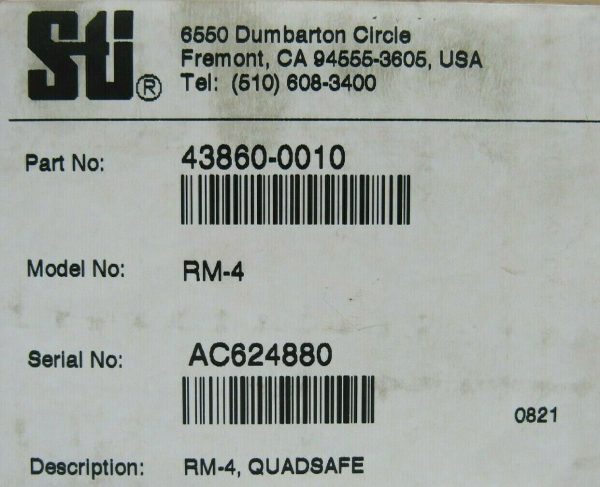 NEW STI 43860-0010 QUADSAFE RM-4 CONTROLLER 438600010 - Image 6