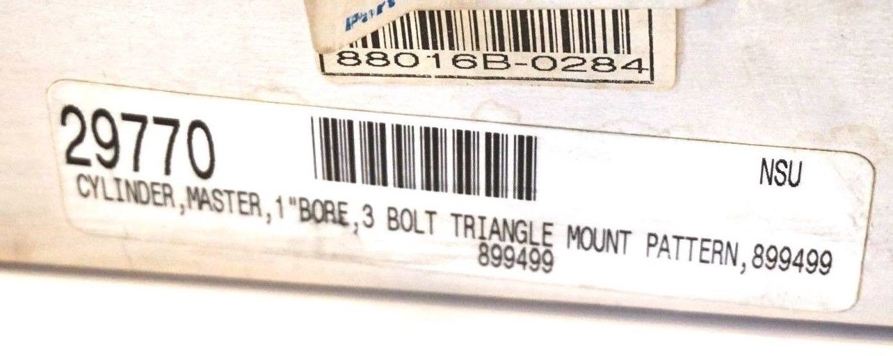 NEW TOTAL SOURCE 29770 MASTER CYLINDER 1" BORE 3 BOLT TRIANGLE MOUNT PATTERN - Image 3