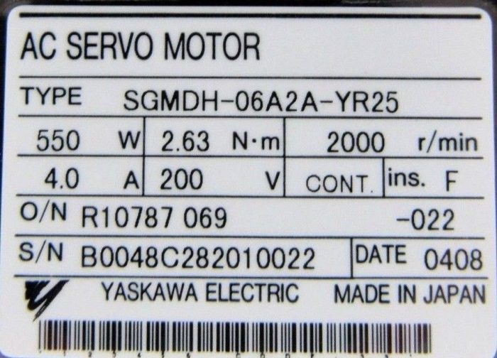 NEW YASKAWA ELECTRIC SGMDH-06A2A-YR25 AC SERVO MOTOR SGMDH06A2AYR25 - Image 4
