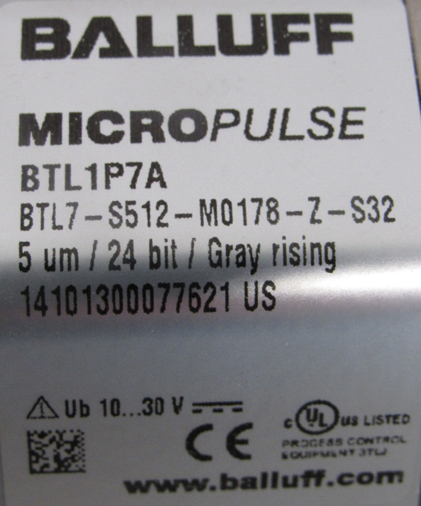 NEW BALLUFF BTL1P7A LINEAR POSITION SENSOR BTL7-S512-M0178-Z-S32 - SB ...