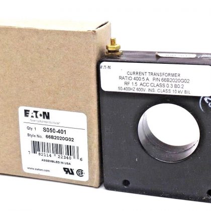 NEW EATON CURRENT TRANSFORMER S050-401  600V