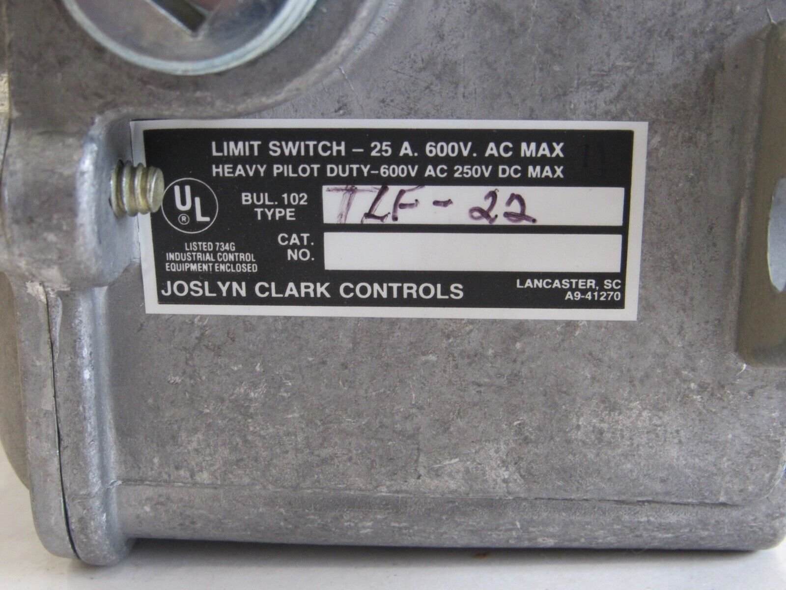 NEW JOSLYN CLARK A102-80577A-1 LIMIT SWITCH 2 POLES TLF-22 - Image 4