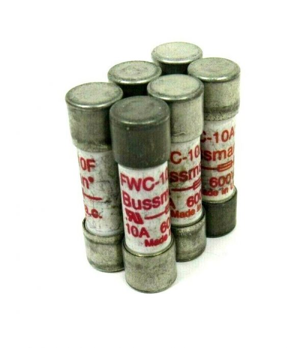 NEW LOT OF 6 BUSSMANN FWC-10A10F FUSES FWC10A10F